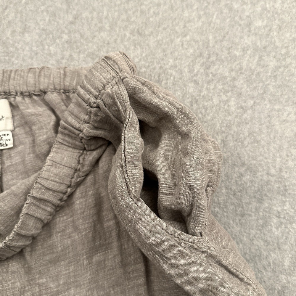 Flax Lightweight Linen Drawstring Pants in Taupe - Picture 8 of 10